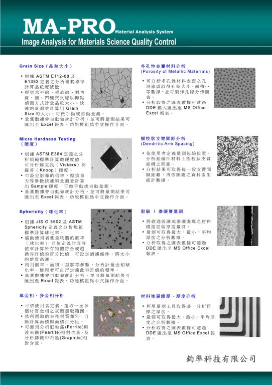 MA-PRO 金相分析軟體