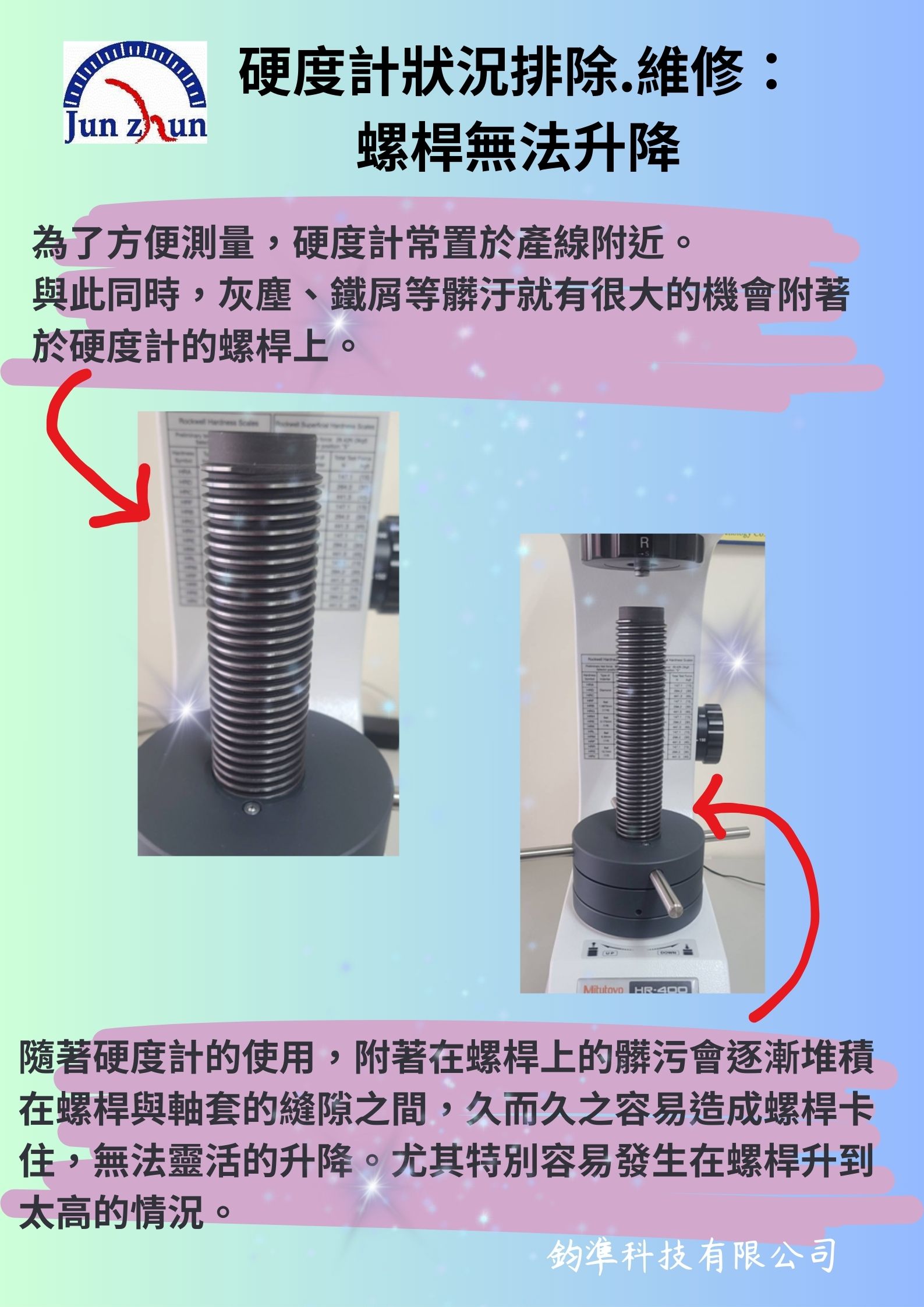 硬度計狀況排除.維修方式